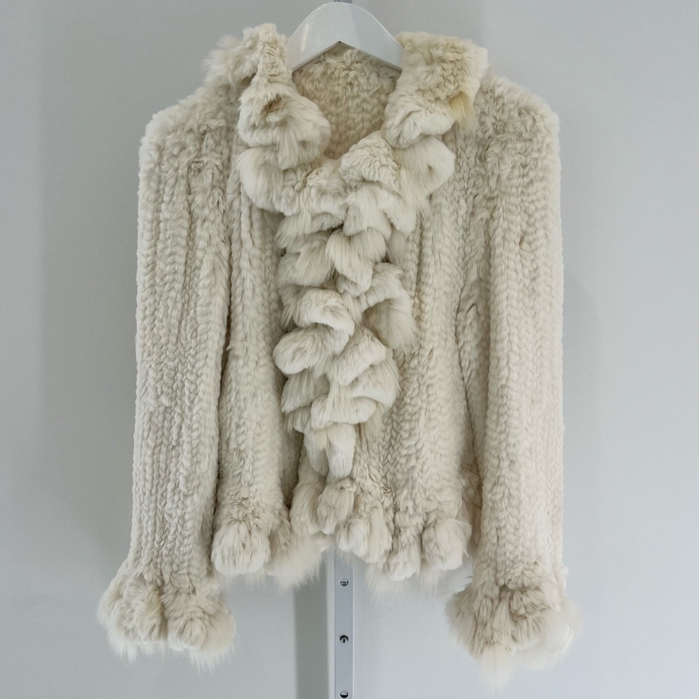 SOMPER FURS IVORY FUR JACKET SIZE SMALL